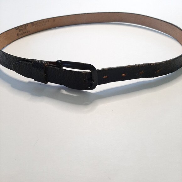 Vintage Accessories - Vintage Split Leather Cowhide Thin Belt